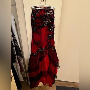 Stunning, one of a kind red dress.